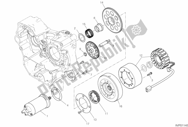 Toutes les pièces pour le Démarrage Et Allumage électrique du Ducati Scrambler Desert Sled USA 803 2020